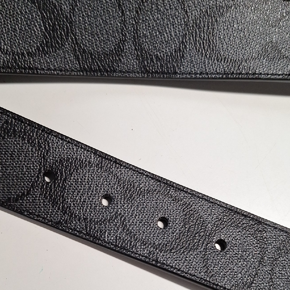 Coach Black Leather Belt Textured Matte Finish